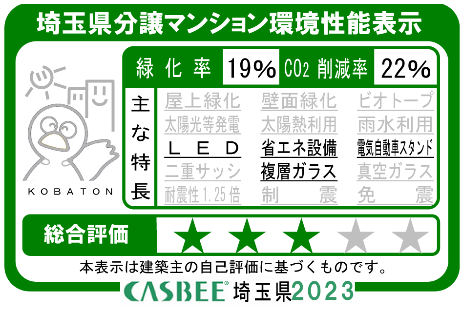 埼玉県建物環境性能表示 CASBEE埼玉県2023